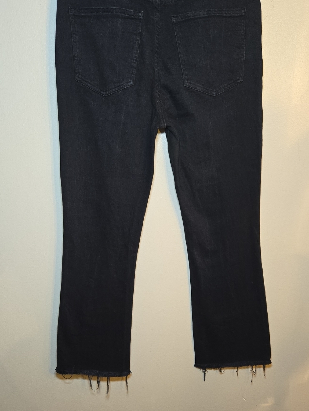 Pistola Lennon High Rise Crop Boot Jeans Abyss Wash Raw Hem Dark Denim Size 28 - Picture 7 of 11